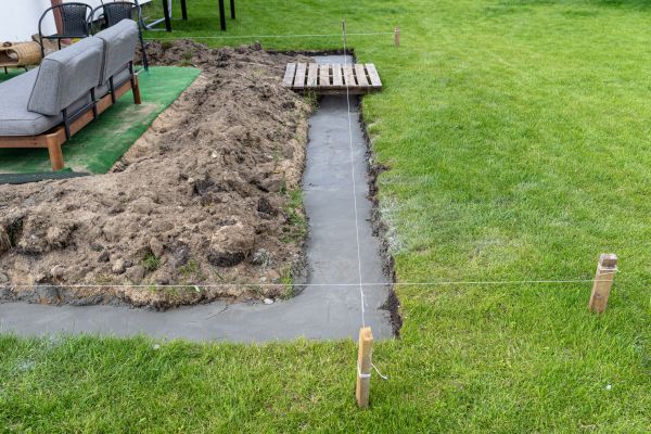 Cement Footer Installation in Yukon